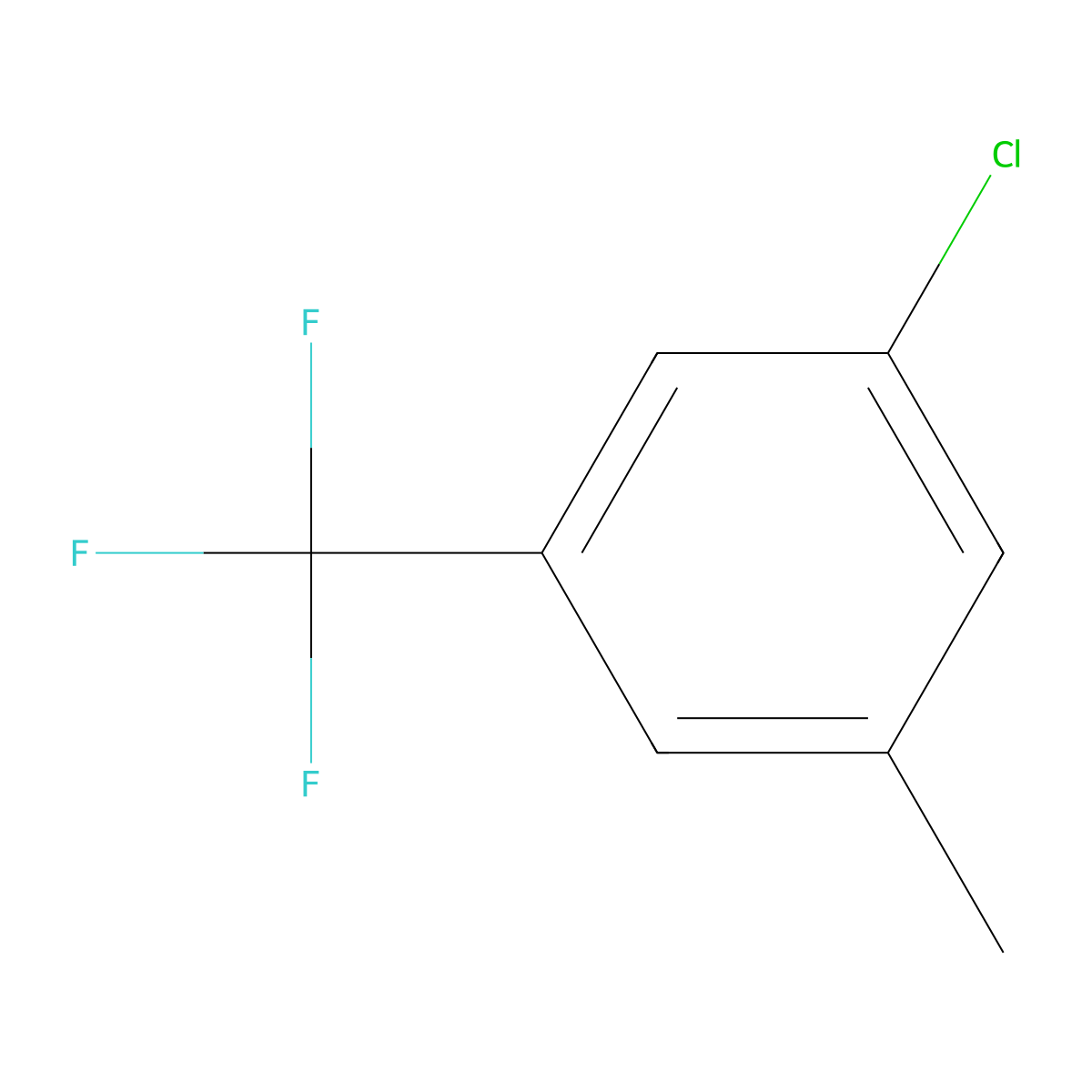 1-Chloro-3-methyl-5-(trifluoromethyl)benzene molecular structure, CAS 1214384-22-1