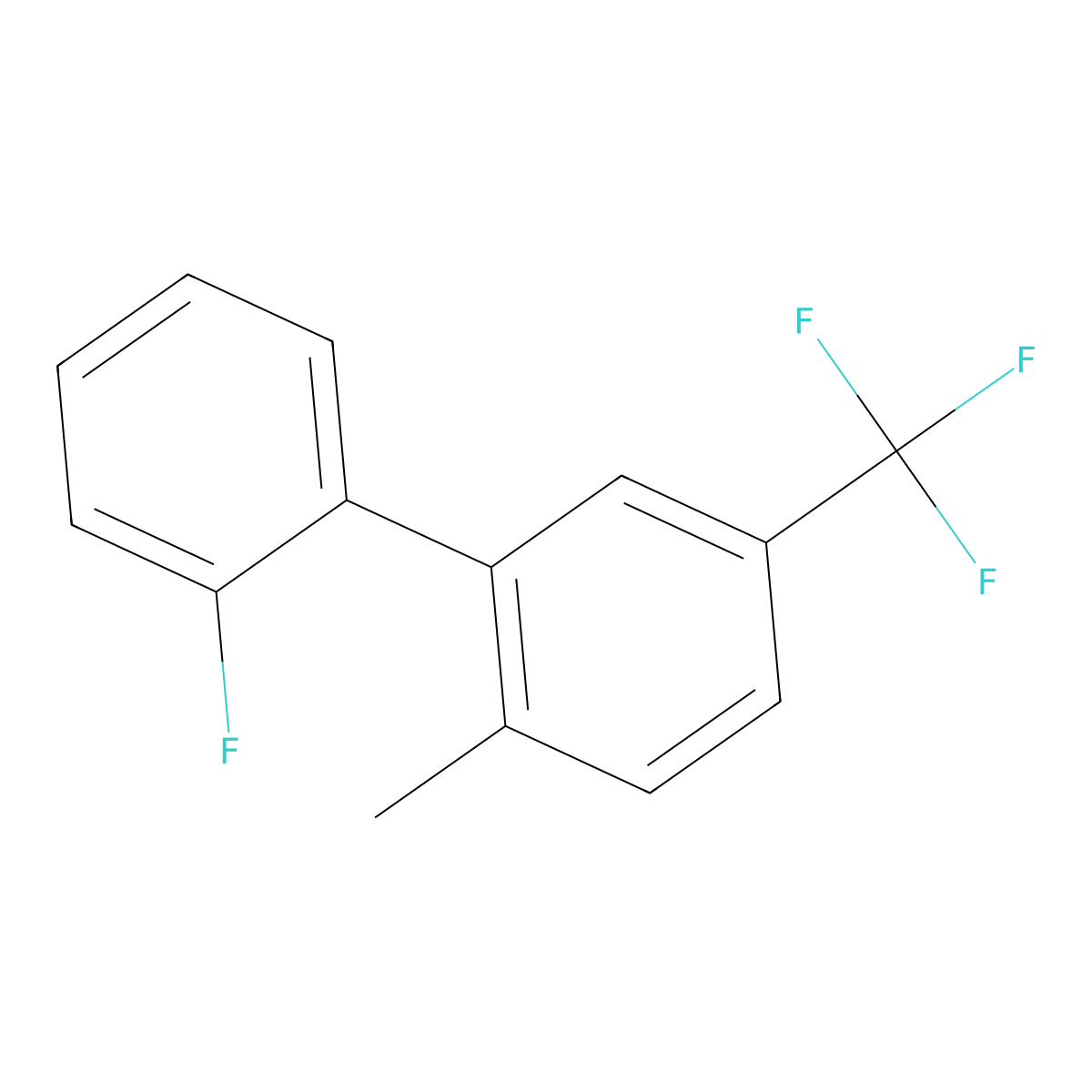 2-(2-Fluorophenyl)-1-methyl-4-(trifluoromethyl)benzene molecular structure, CAS 1214384-29-8