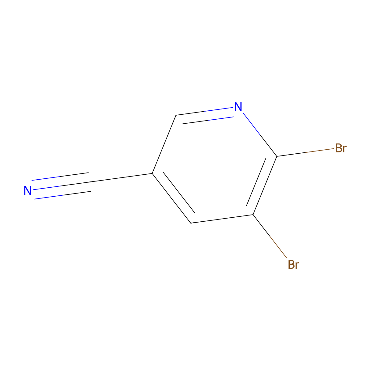 5,6-Dibromonicotinonitrile molecular structure, CAS 1214384-33-4
