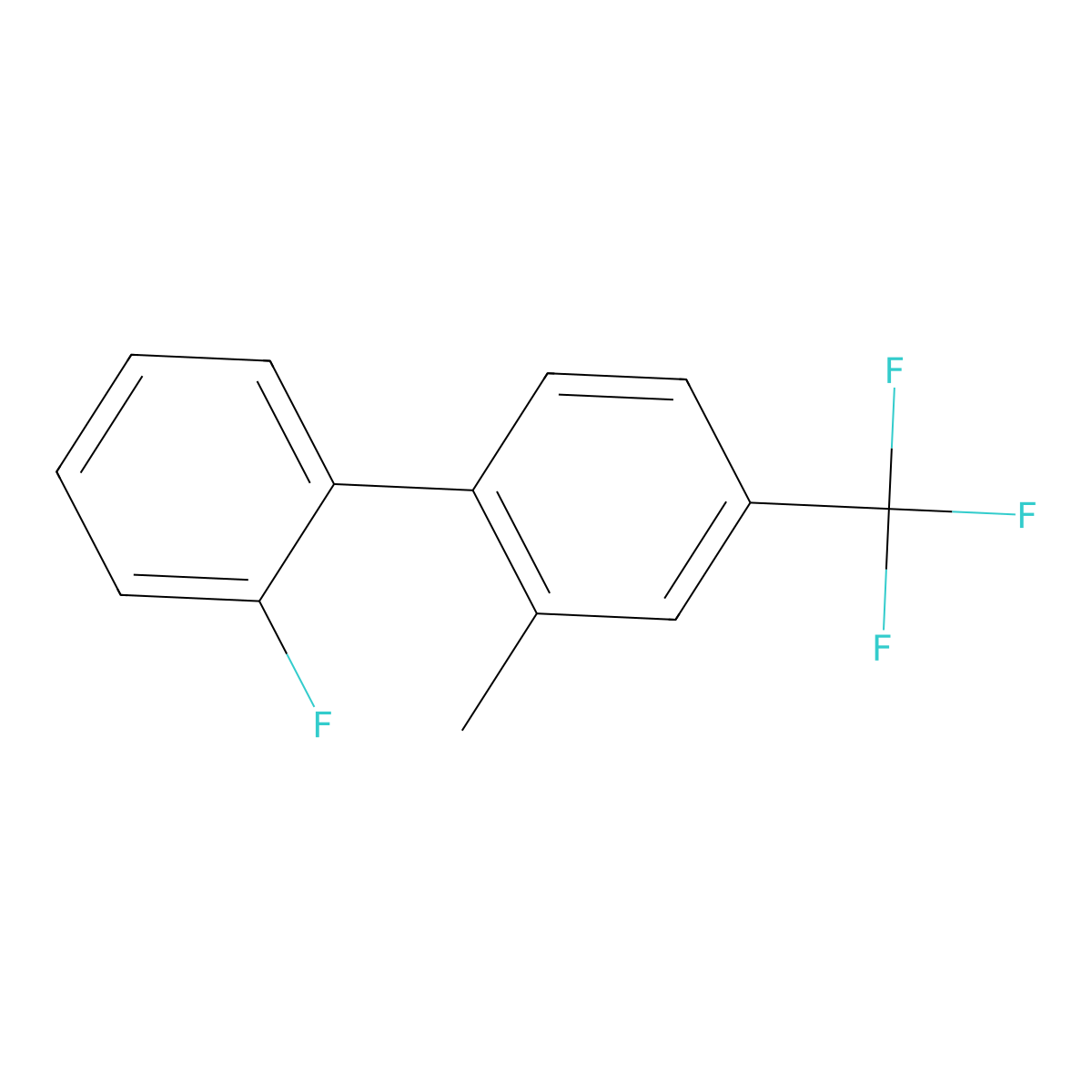 1-(2-Fluorophenyl)-2-methyl-4-(trifluoromethyl)benzene molecular structure, CAS 1214384-35-6