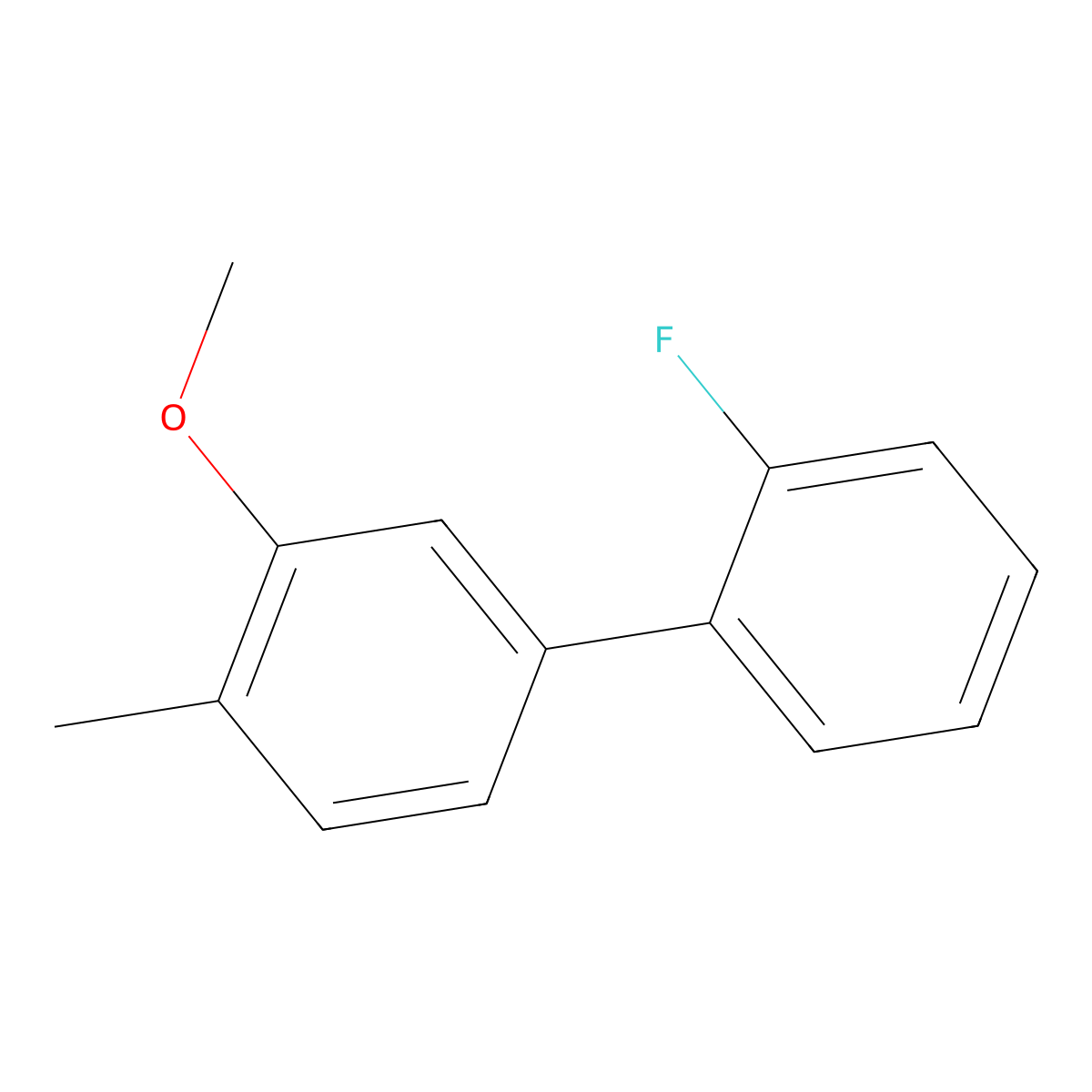4-(2-Fluorophenyl)-2-methoxy-1-methylbenzene molecular structure, CAS 1214384-37-8