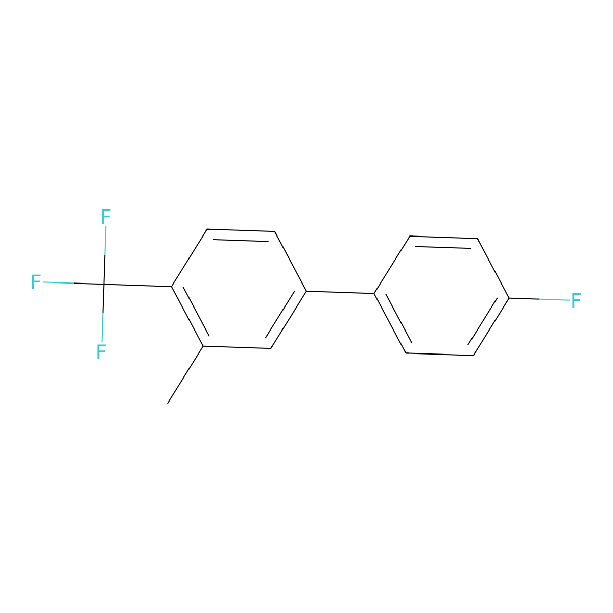 4'-Fluoro-3-methyl-4-(trifluoromethyl)biphenyl molecular structure, CAS 1214384-44-7