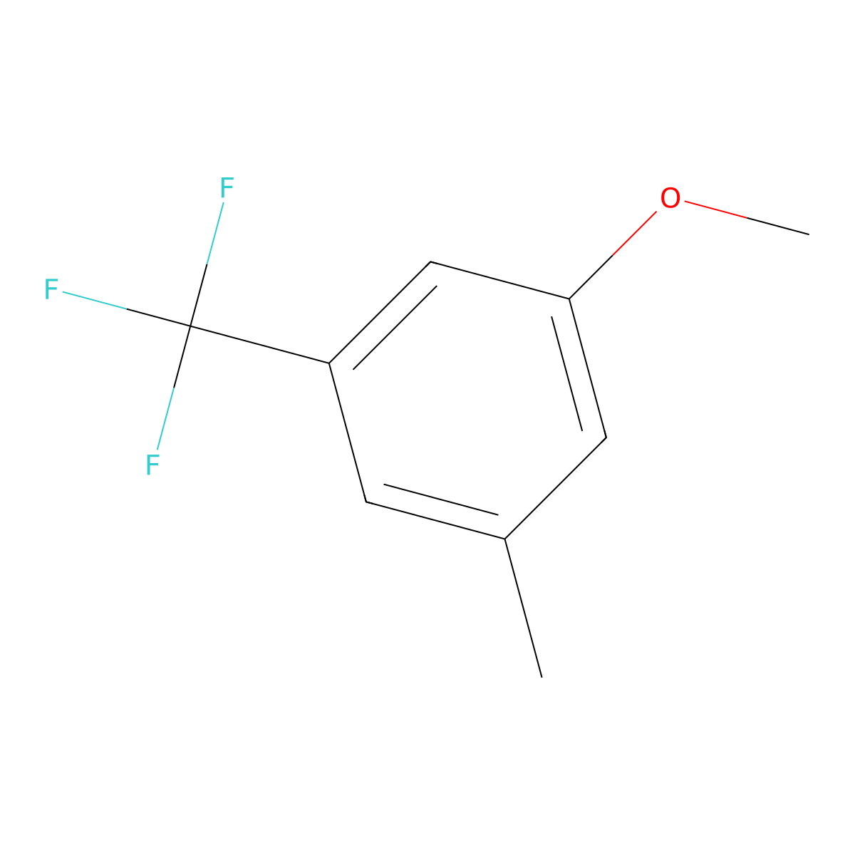 1-Methoxy-3-methyl-5-(trifluoromethyl)benzene molecular structure, CAS 1214385-12-2