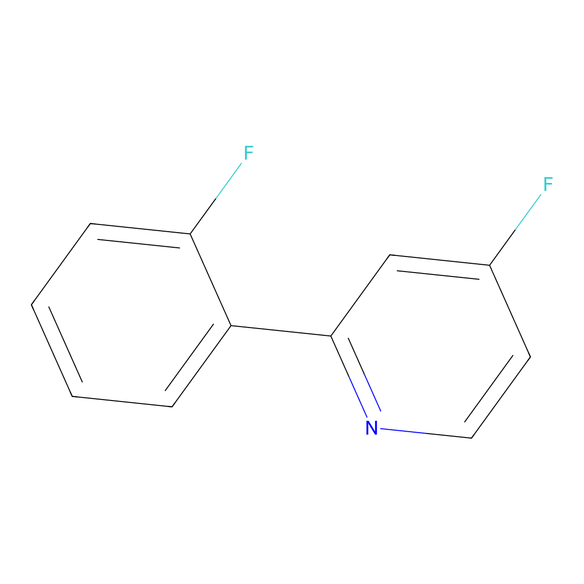4-Fluoro-2-(2-fluorophenyl)pyridine molecular structure, CAS 1214385-13-3