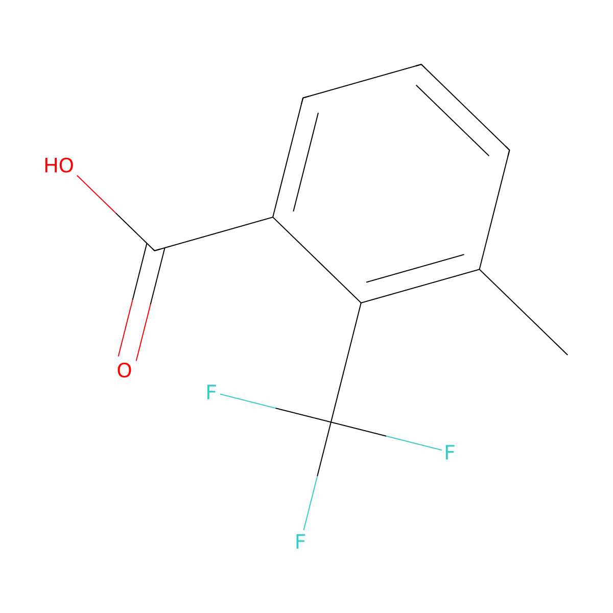 3-Methyl-2-(trifluoromethyl)benzoic acid molecular structure, CAS 1214385-15-5