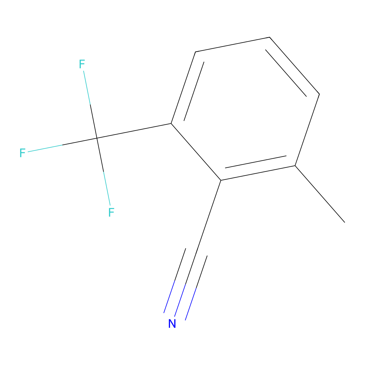 2-Methyl-6-(trifluoromethyl)benzonitrile molecular structure, CAS 1214385-32-6