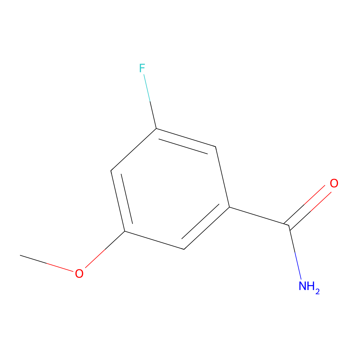 3-Fluoro-5-methoxybenzamide molecular structure, CAS 1214385-39-3