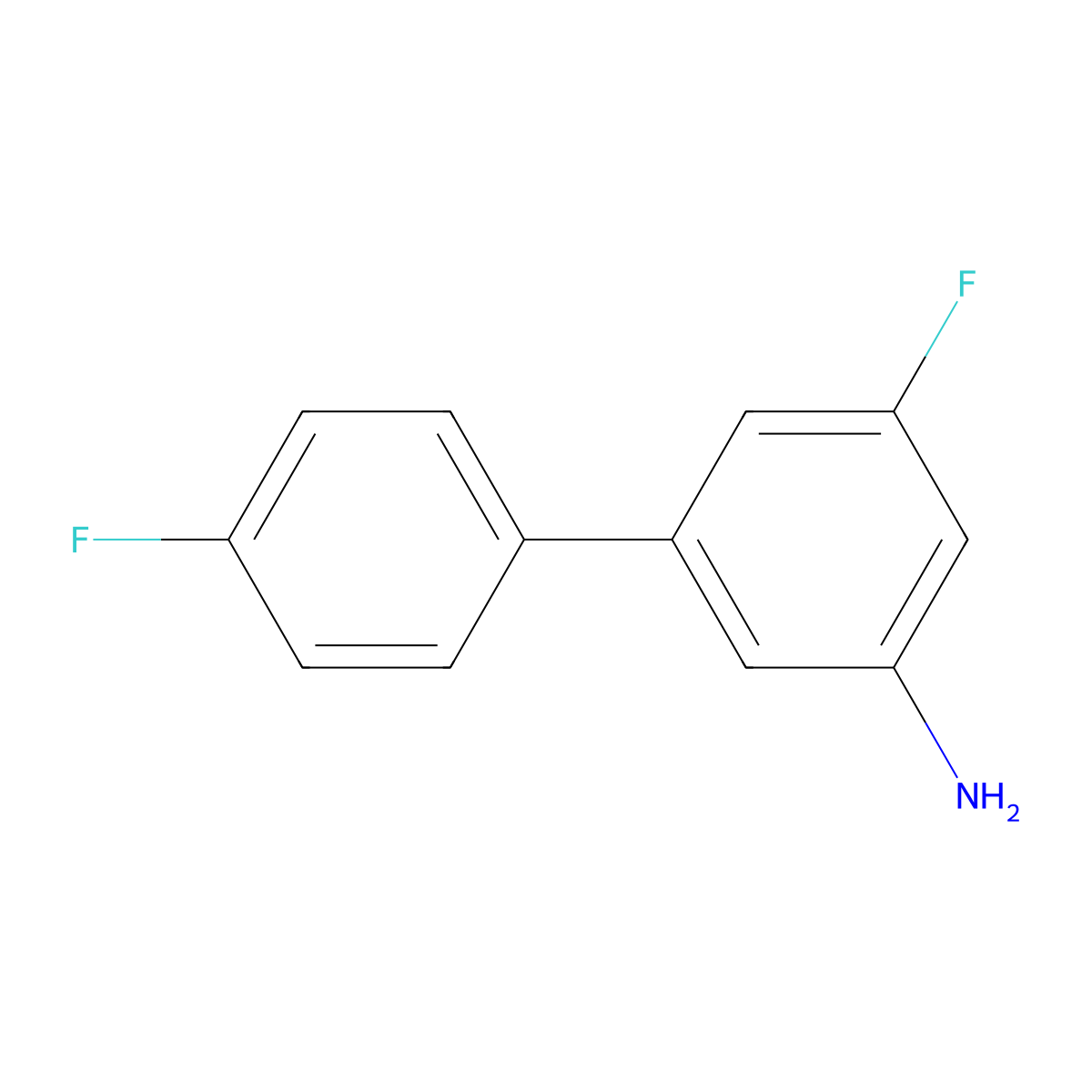 3-Fluoro-5-(4-fluorophenyl)aniline molecular structure, CAS 1214385-52-0