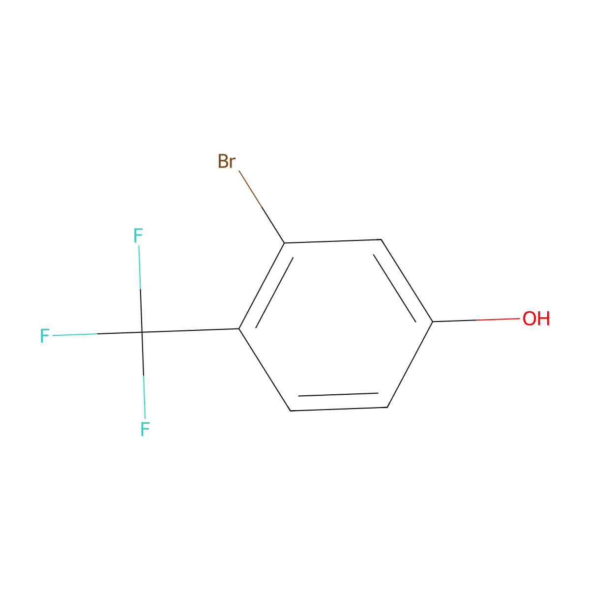 3-Bromo-4-trifluoromethylphenol molecular structure, CAS 1214385-56-4