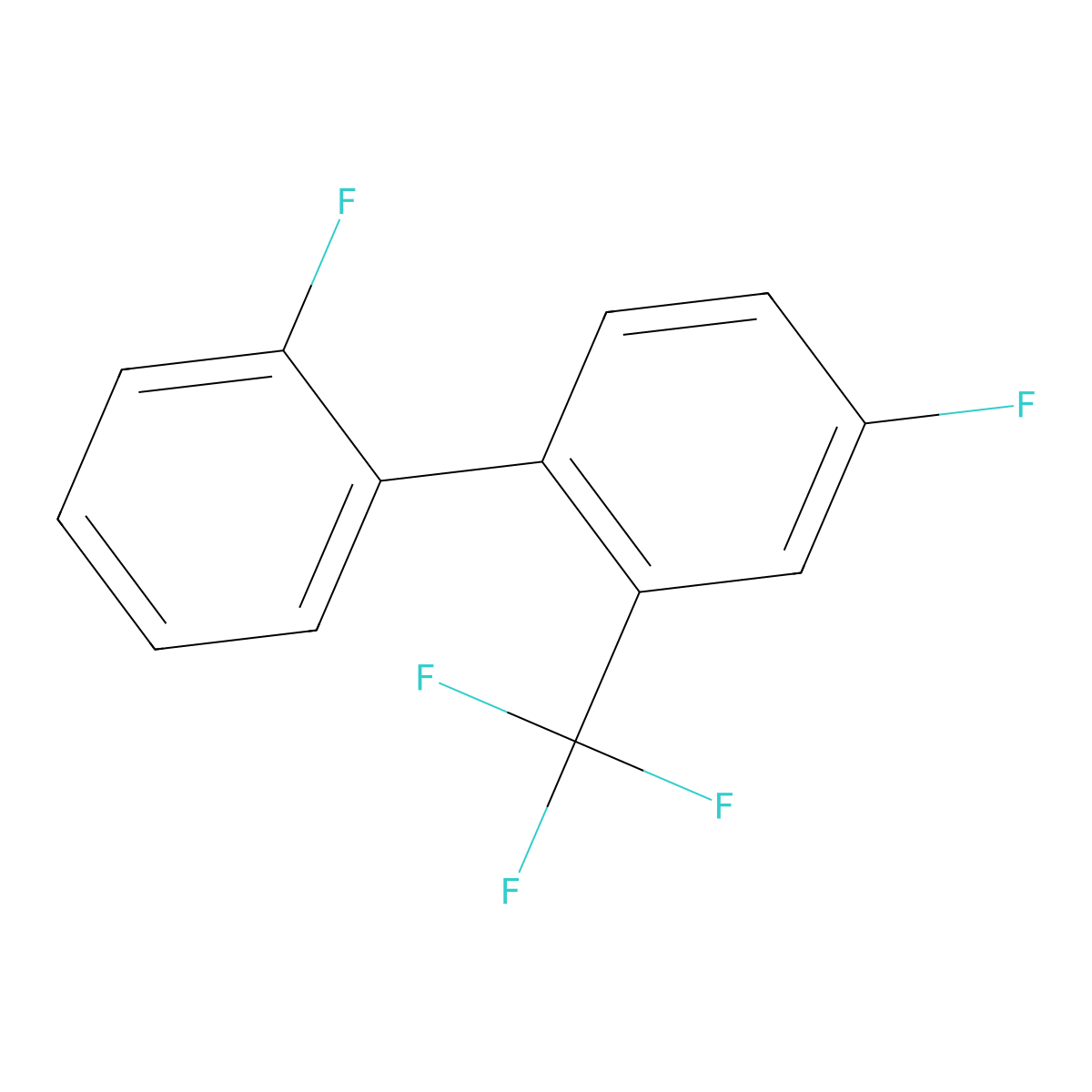 2',4-Difluoro-2-(trifluoromethyl)-1,1'-biphenyl molecular structure, CAS 1214386-21-6