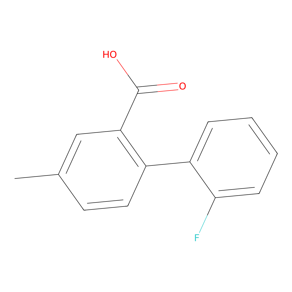 2-(2-Fluorophenyl)-5-methylbenzoic acid molecular structure, CAS 1214386-27-2