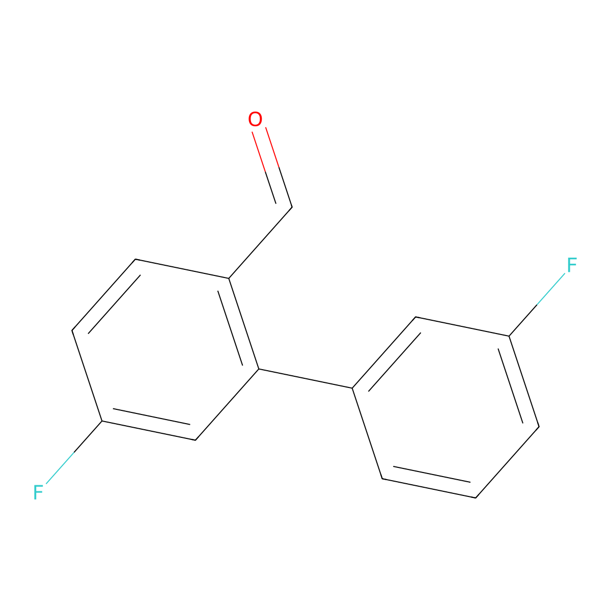 4-Fluoro-2-(3-fluorophenyl)benzaldehyde molecular structure, CAS 1214386-34-1