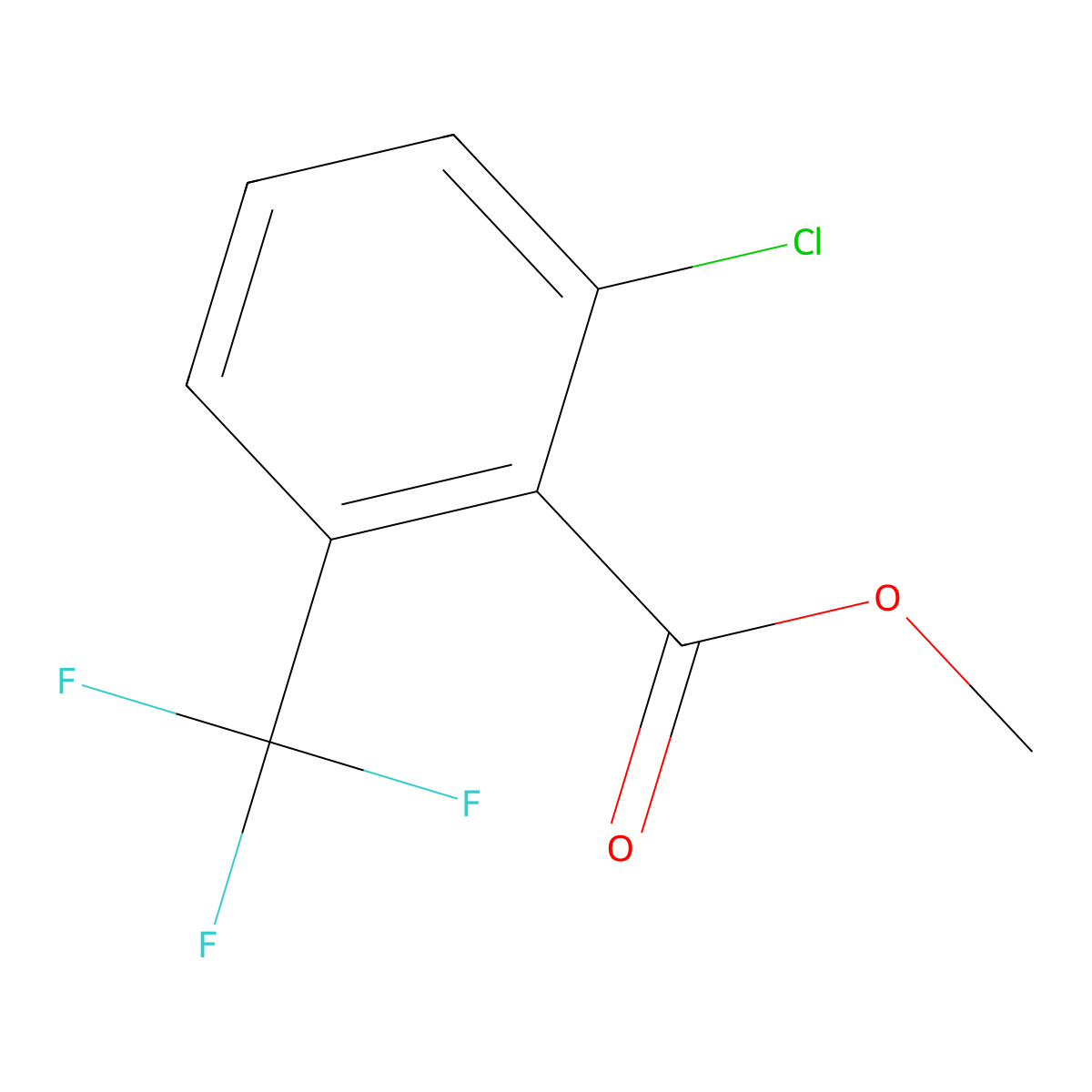Methyl 2-chloro-6-(trifluoromethyl)benzoate molecular structure, CAS 1214386-37-4