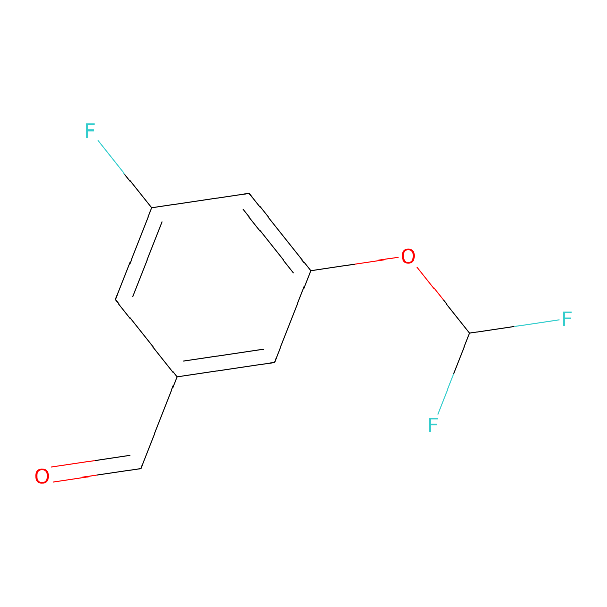 3-(Difluoromethoxy)-5-fluorobenzaldehyde molecular structure, CAS 1214386-38-5