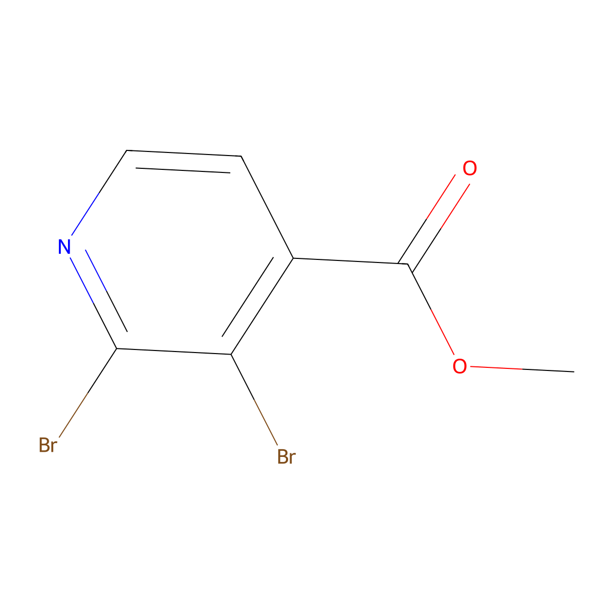 Methyl 2,3-dibromoisonicotinate molecular structure, CAS 1214386-41-0