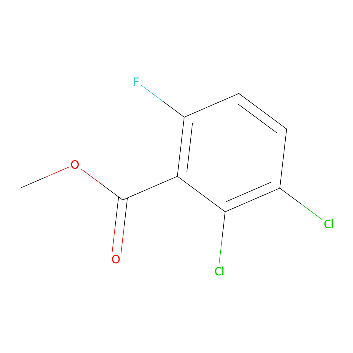 Methyl 2,3-dichloro-6-fluorobenzoate molecular structure, CAS 1214386-48-7