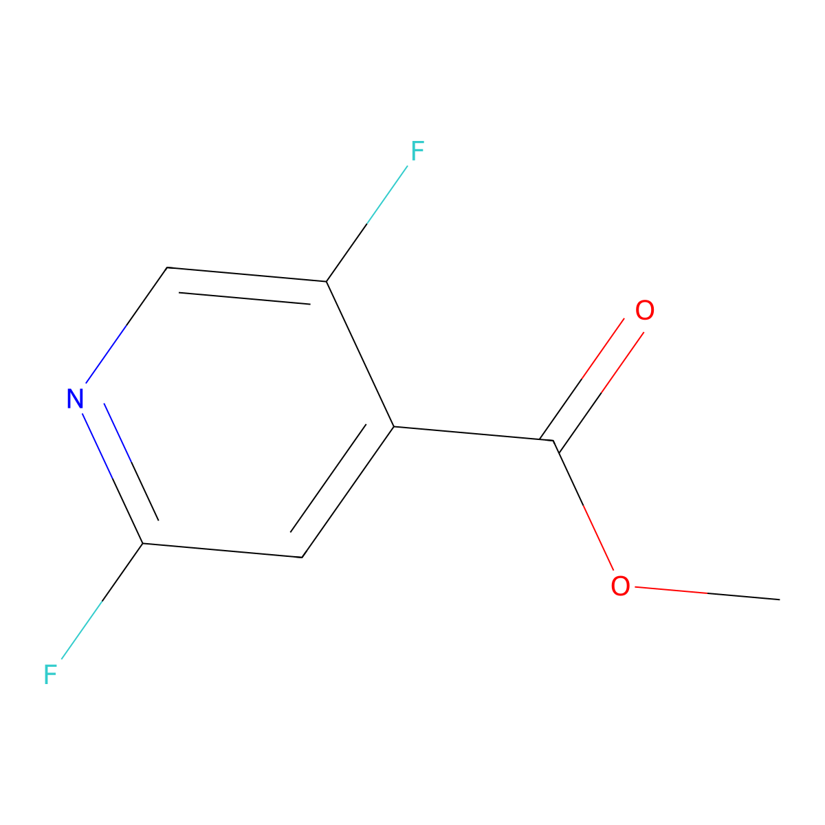 Methyl 2,5-difluoroisonicotinate molecular structure, CAS 1214386-59-0