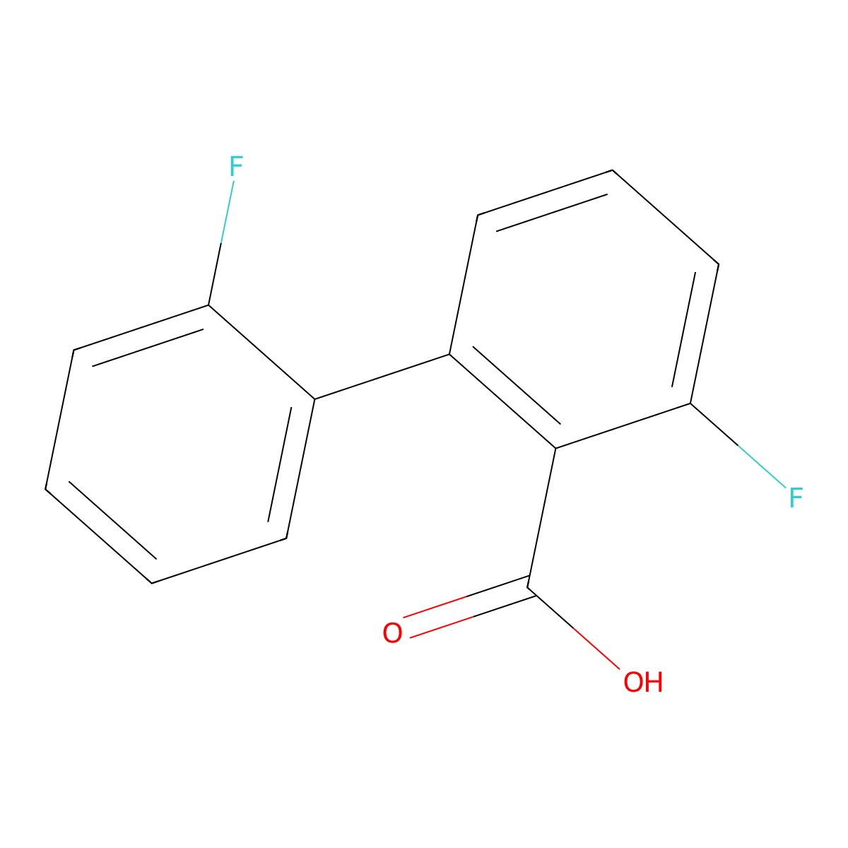 2-(2-Fluorophenyl)-6-fluorobenzoic acid molecular structure, CAS 1214386-61-4
