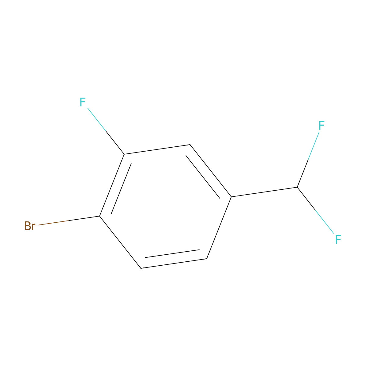 1-Bromo-4-(difluoromethyl)-2-fluorobenzene molecular structure, CAS 1214386-70-5