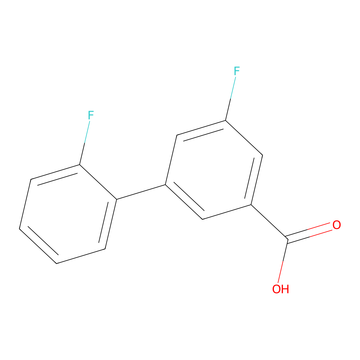 3-(2-Fluorophenyl)-5-fluorobenzoic acid molecular structure, CAS 1214386-75-0