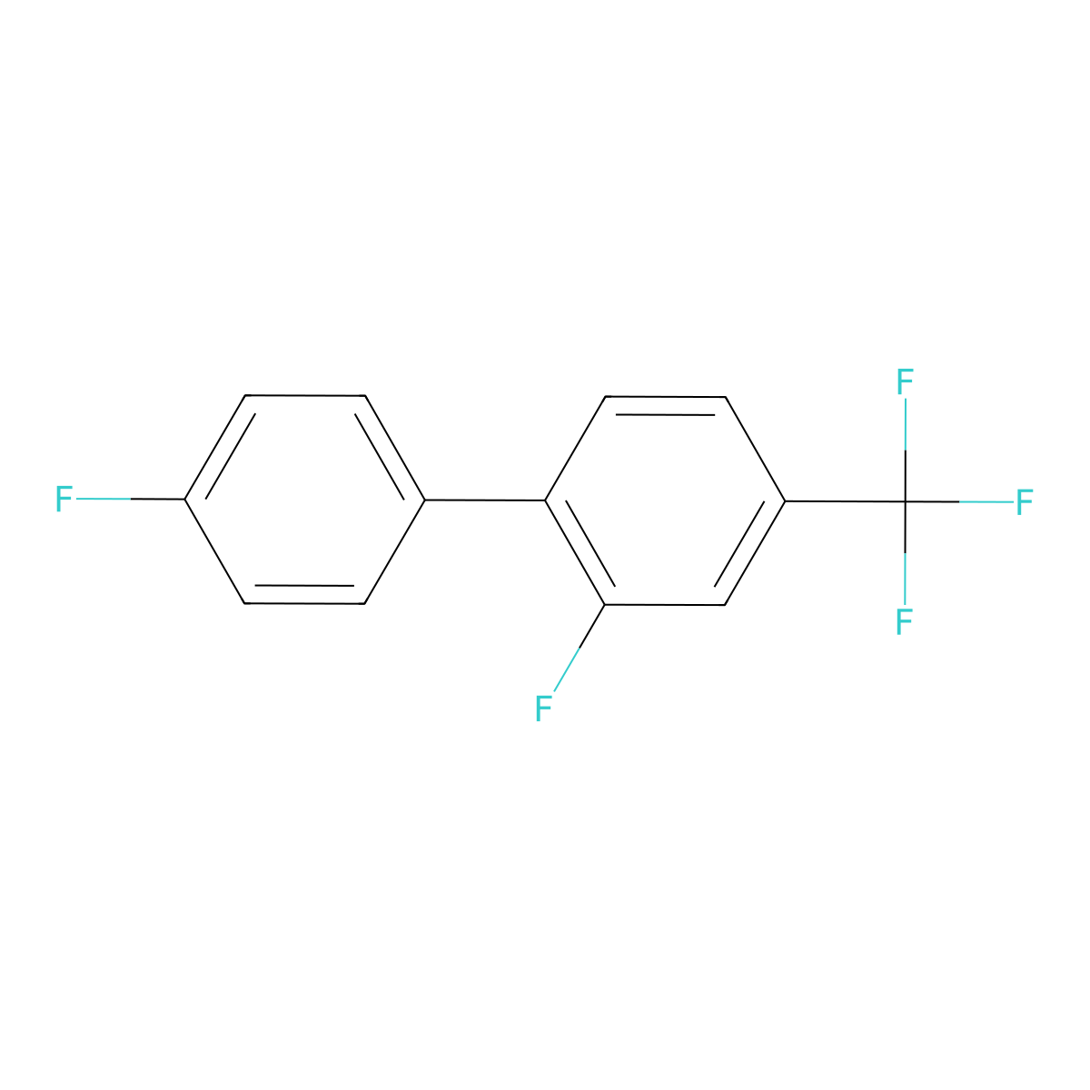 2-Fluoro-1-(4-fluorophenyl)-4-(trifluoromethyl)benzene molecular structure, CAS 1214386-94-3