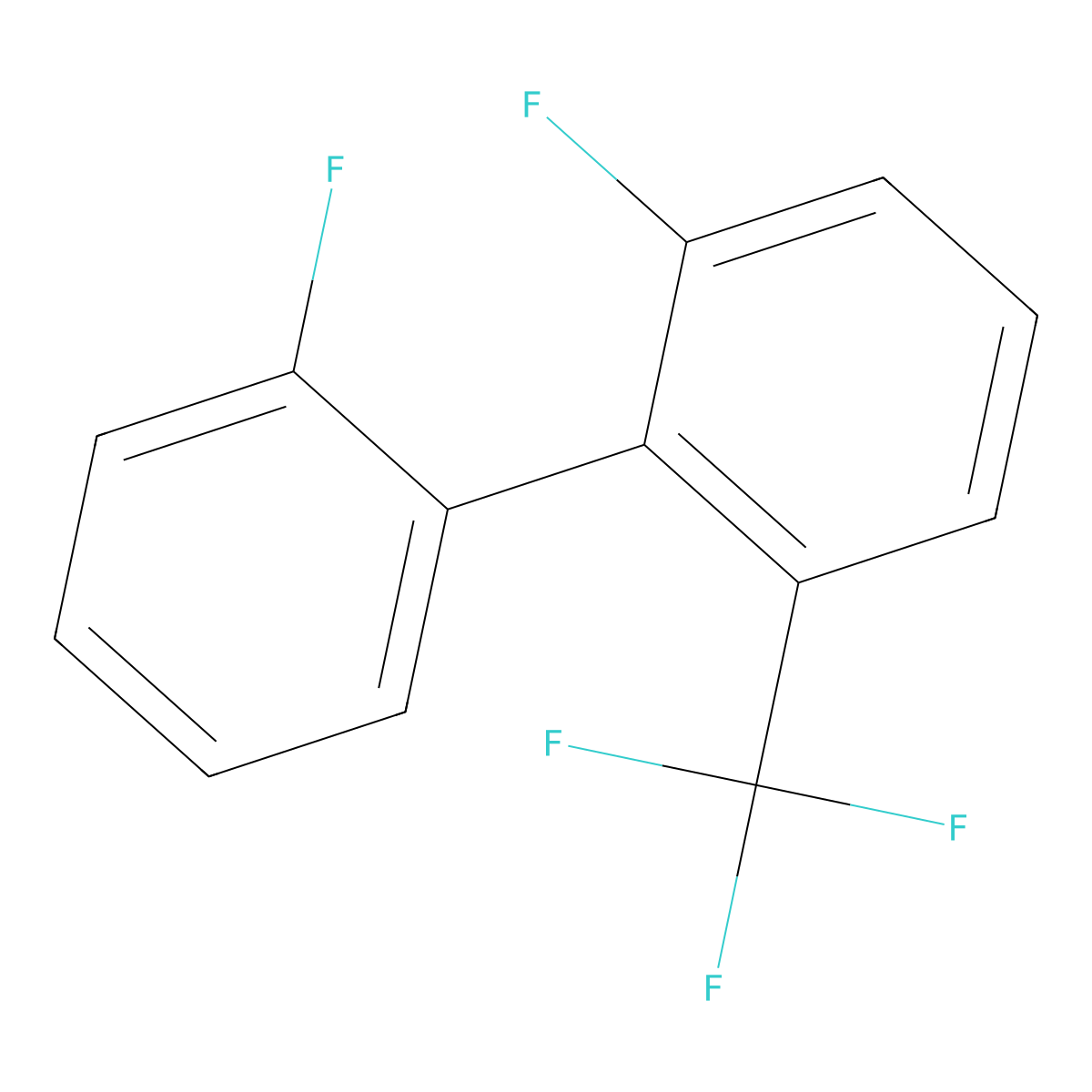 2,2'-Difluoro-6-(trifluoromethyl)-1,1'-biphenyl molecular structure, CAS 1214387-01-5
