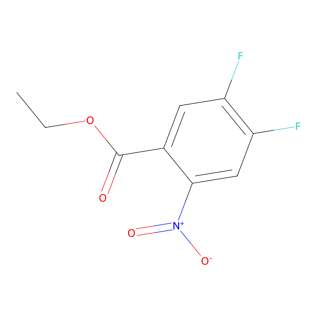 Ethyl 4,5-Difluoro-2-nitrobenzoate molecular structure, CAS 1214387-06-0