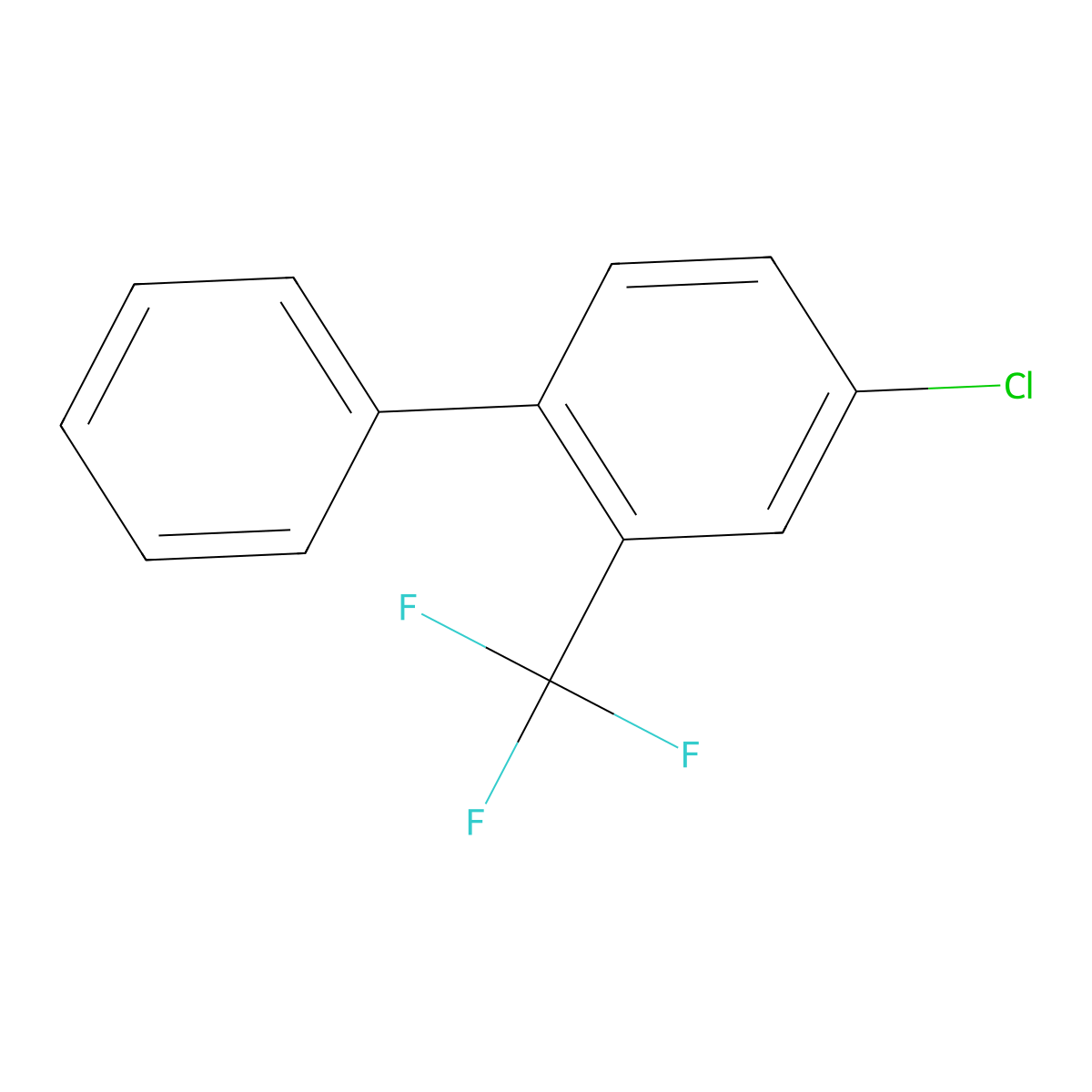 4-Chloro-2-(trifluoromethyl)-1,1'-biphenyl molecular structure, CAS 1214387-07-1