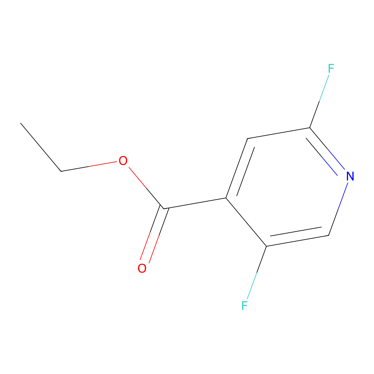 Ethyl 2,5-difluoroisonicotinate molecular structure, CAS 1214387-10-6