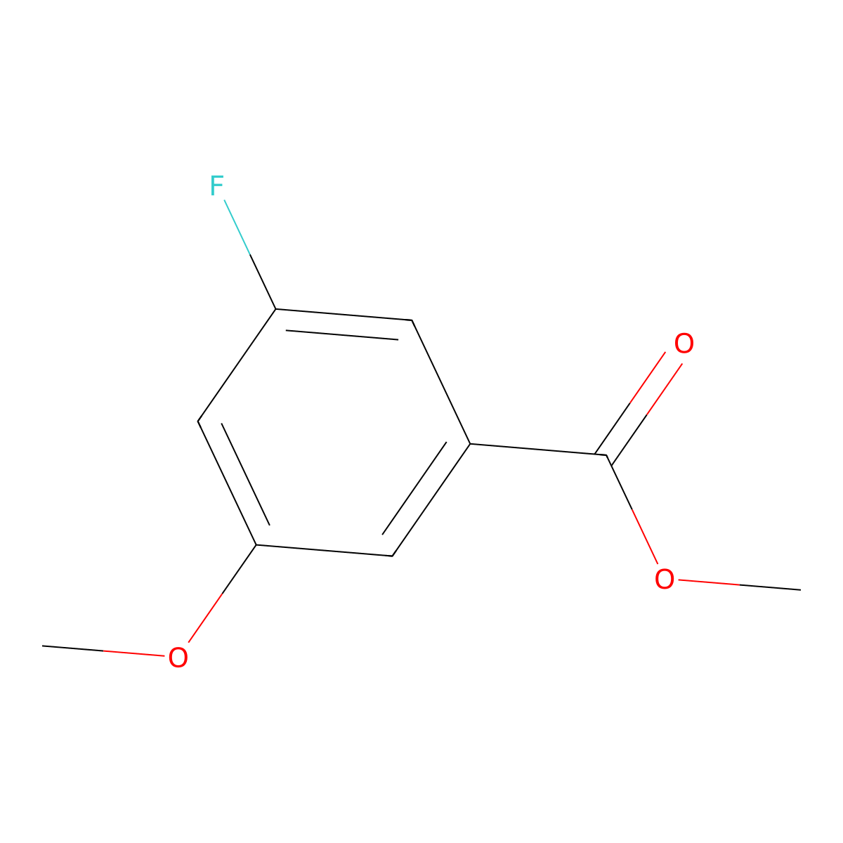 Methyl 3-fluoro-5-methoxybenzoate molecular structure, CAS 1214387-14-0