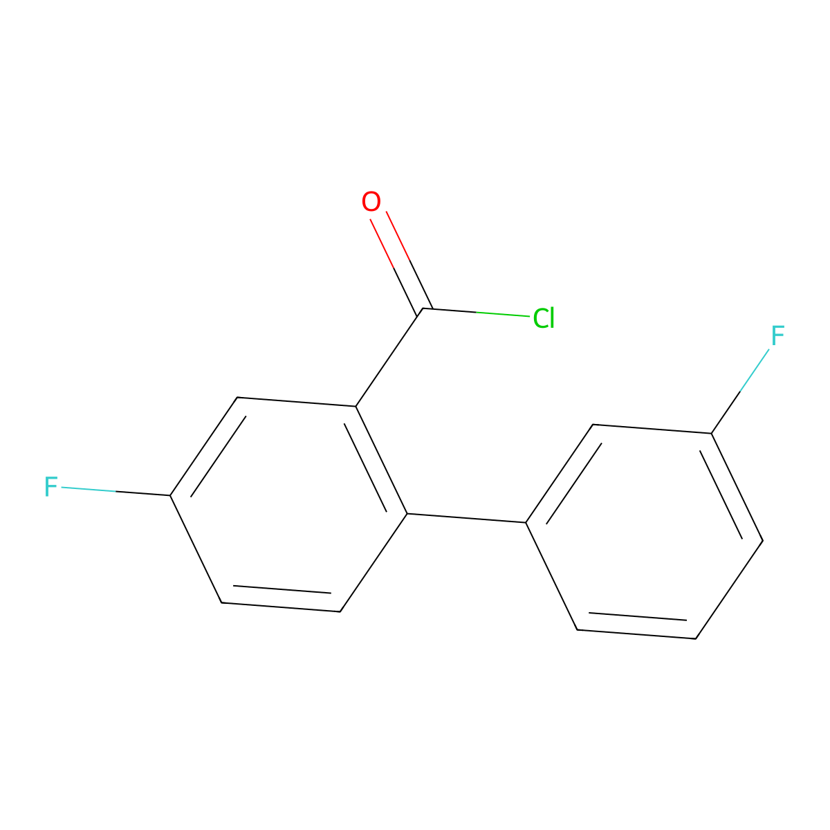 5-Fluoro-2-(3-fluorophenyl)benzoyl chloride molecular structure, CAS 1214387-15-1