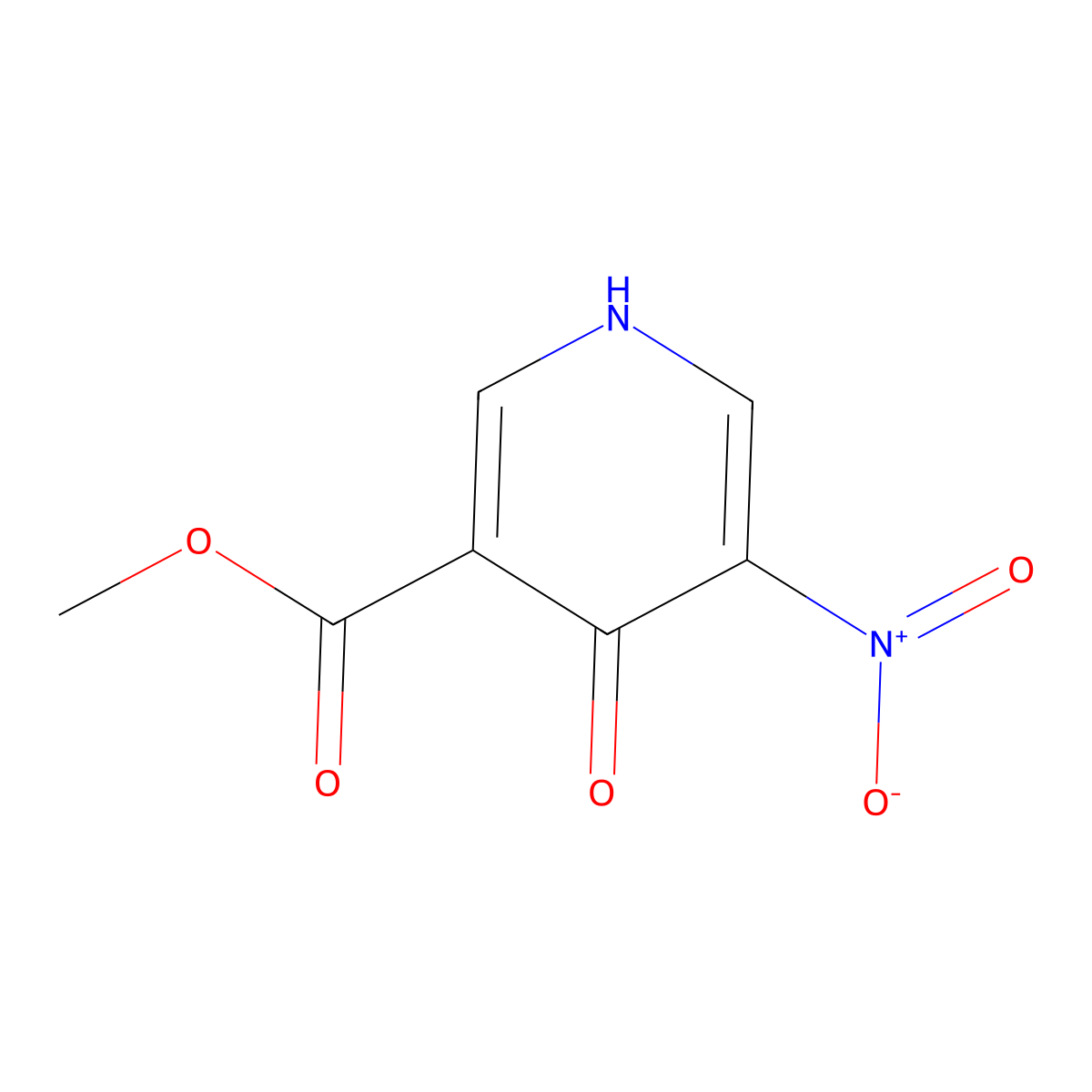 Methyl 4-hydroxy-5-nitronicotinate molecular structure, CAS 1214387-19-5