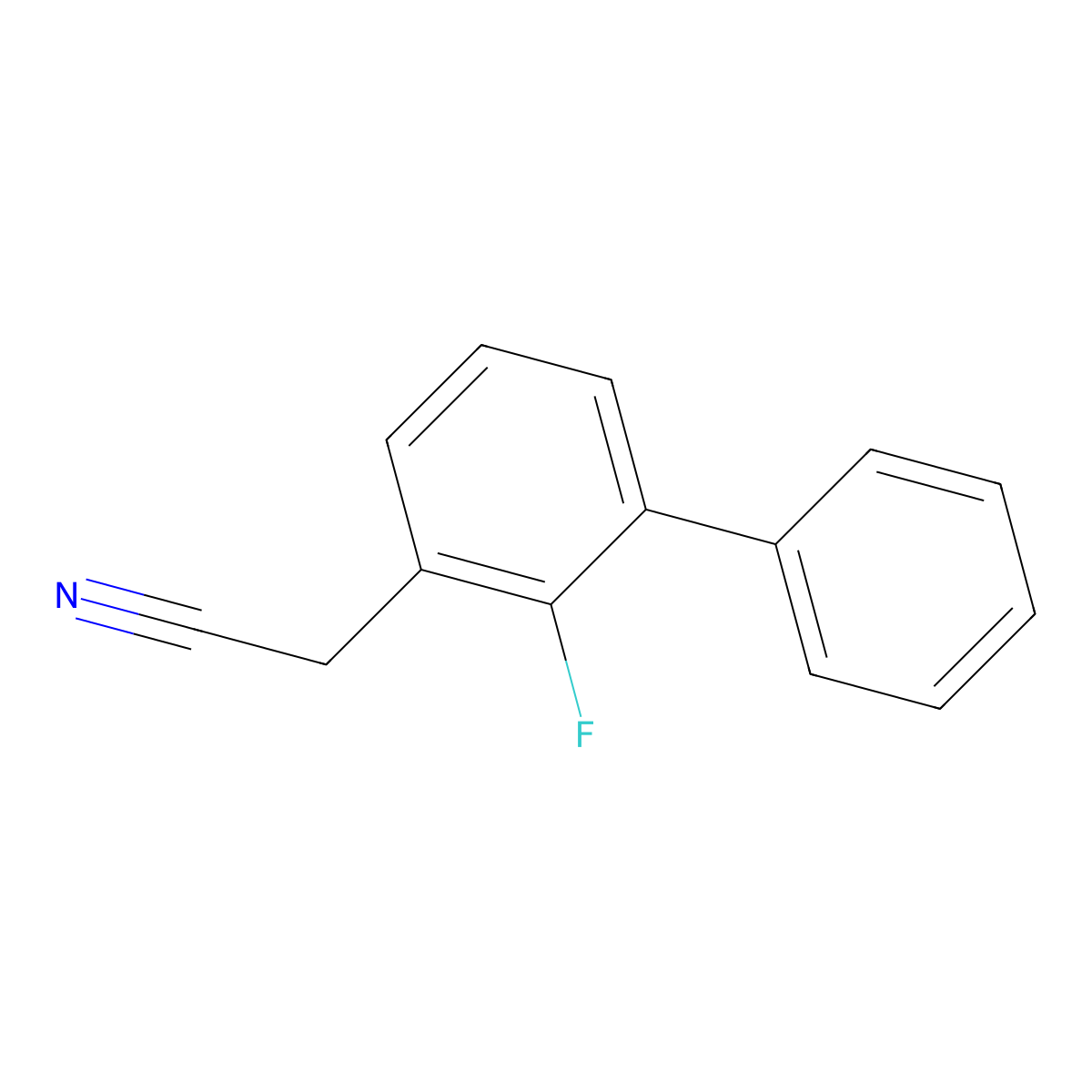 2-(2-Fluoro-[1,1'-biphenyl]-3-yl)acetonitrile molecular structure, CAS 1214387-20-8