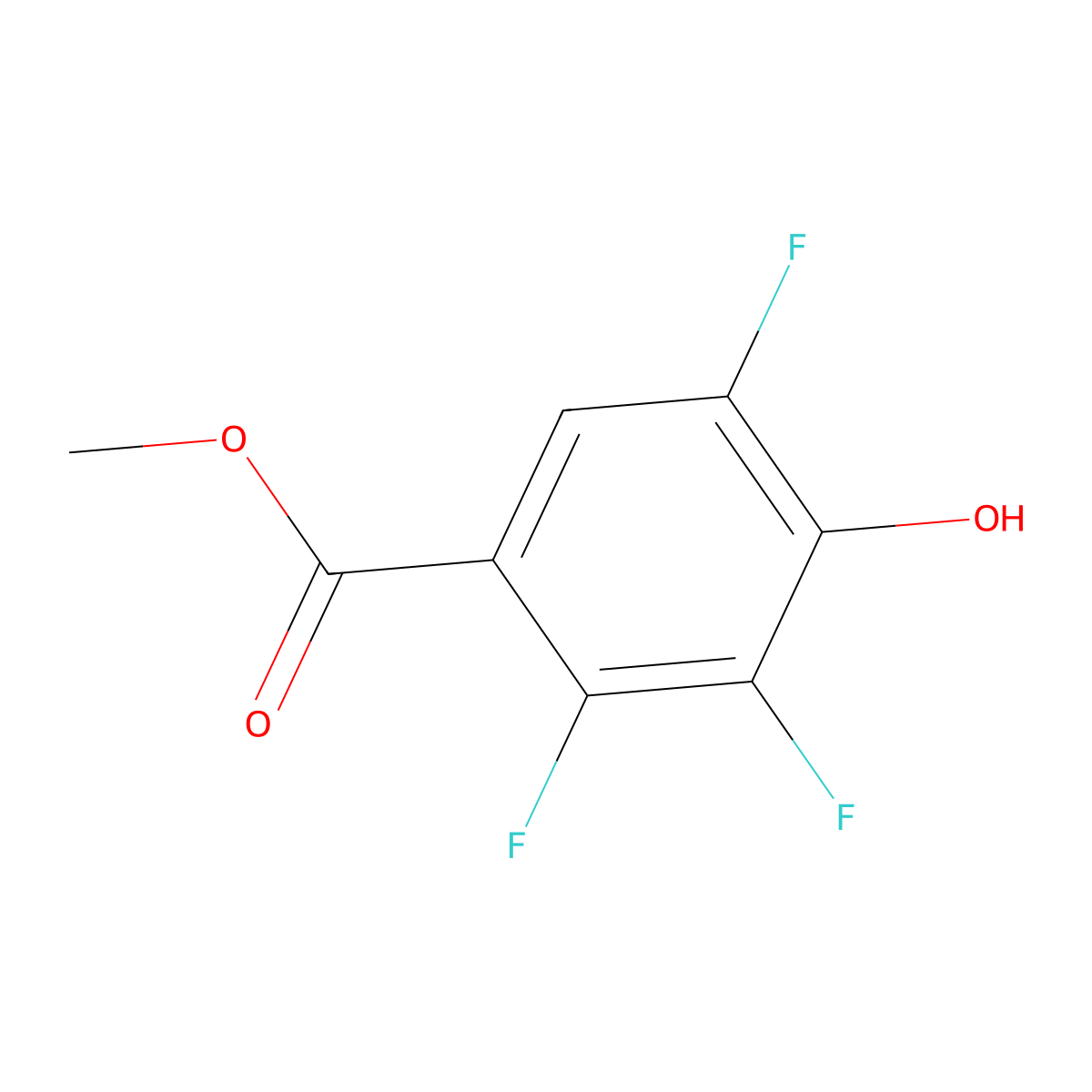 Methyl 2,3,5-trifluoro-4-hydroxybenzoate molecular structure, CAS 1214387-26-4