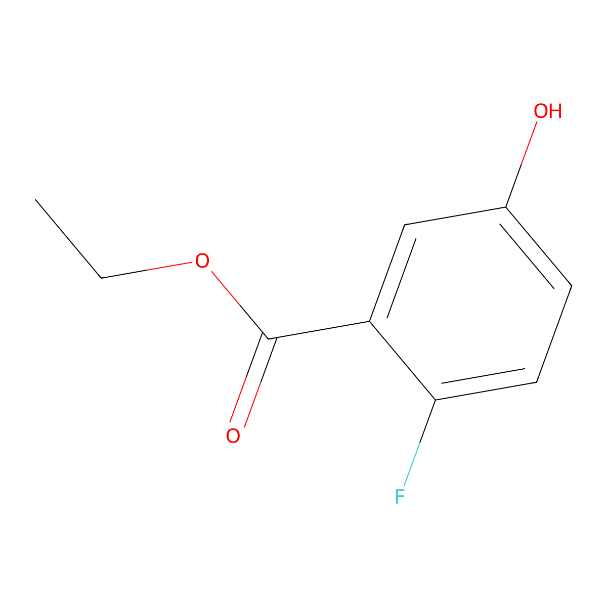 Ethyl 2-fluoro-5-hydroxybenzoate molecular structure, CAS 1214387-36-6