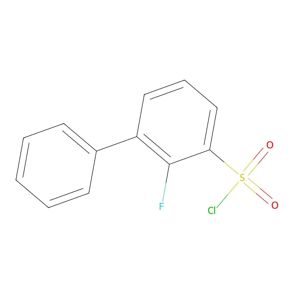 2-Fluoro-3-biphenylsulfonyl chloride molecular structure, CAS 1214387-43-5