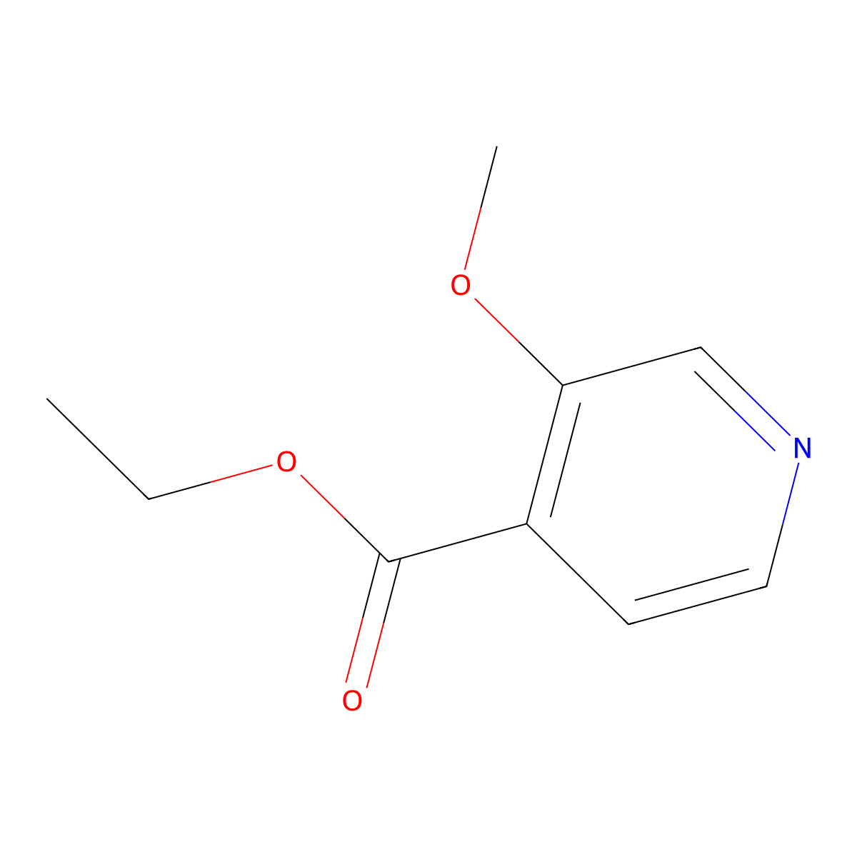 Ethyl 3-methoxyisonicotinate molecular structure, CAS 1214387-46-8