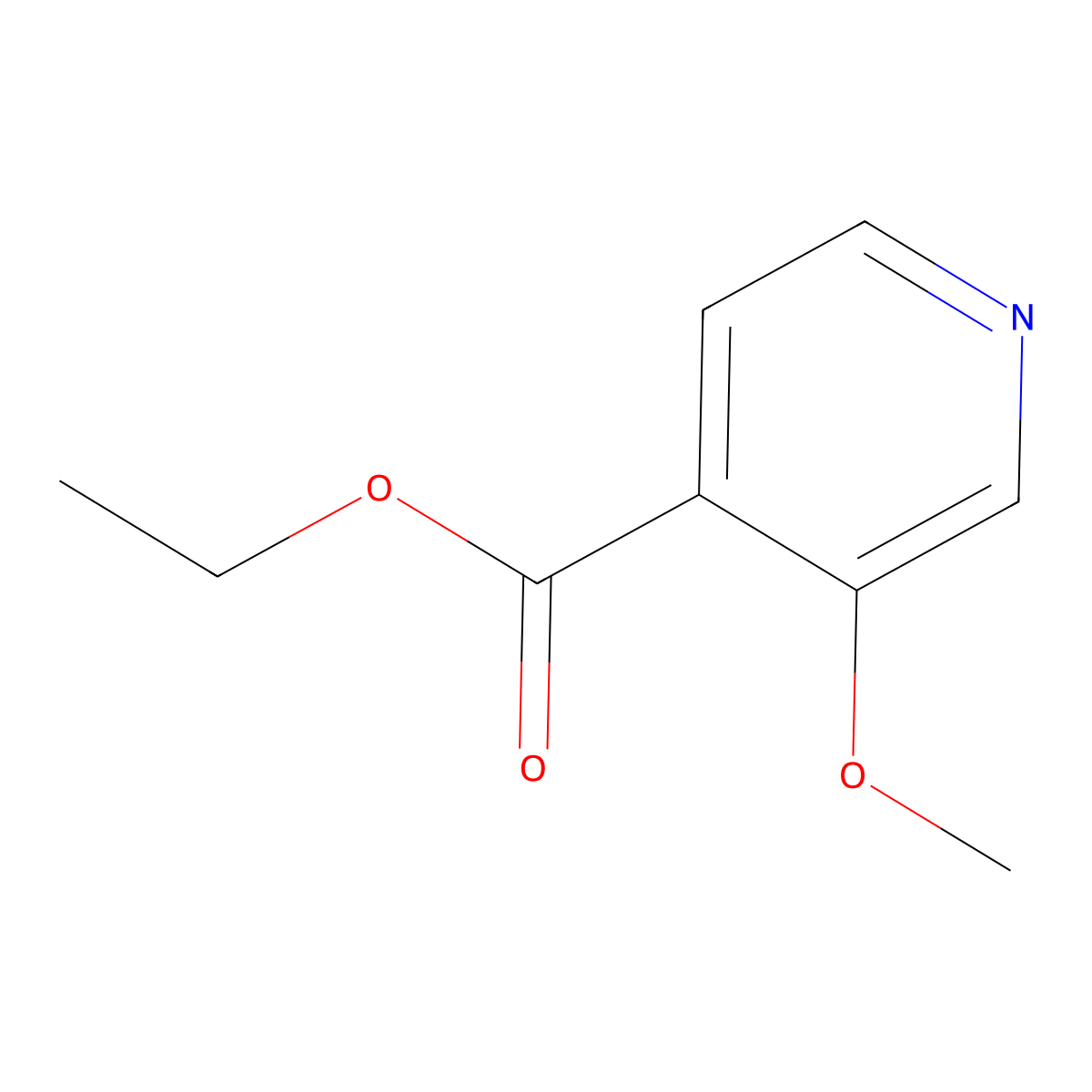 Ethyl 3-methoxyisonicotinate molecular structure, CAS 1214387-46-8