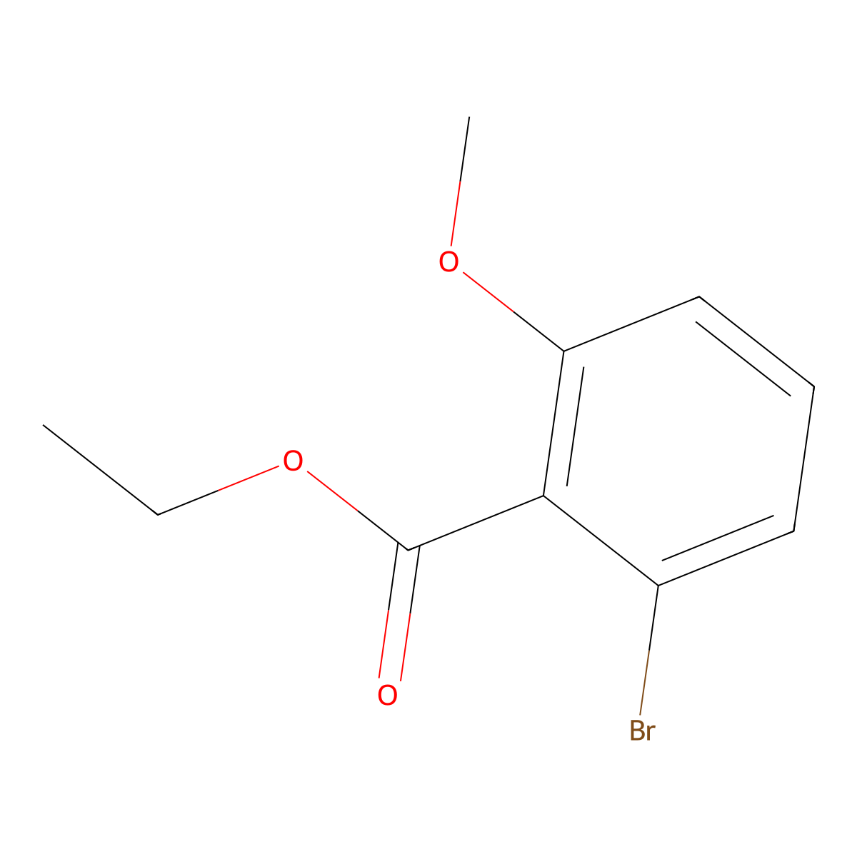 Ethyl 2-bromo-6-methoxybenzoate molecular structure, CAS 1214387-55-9