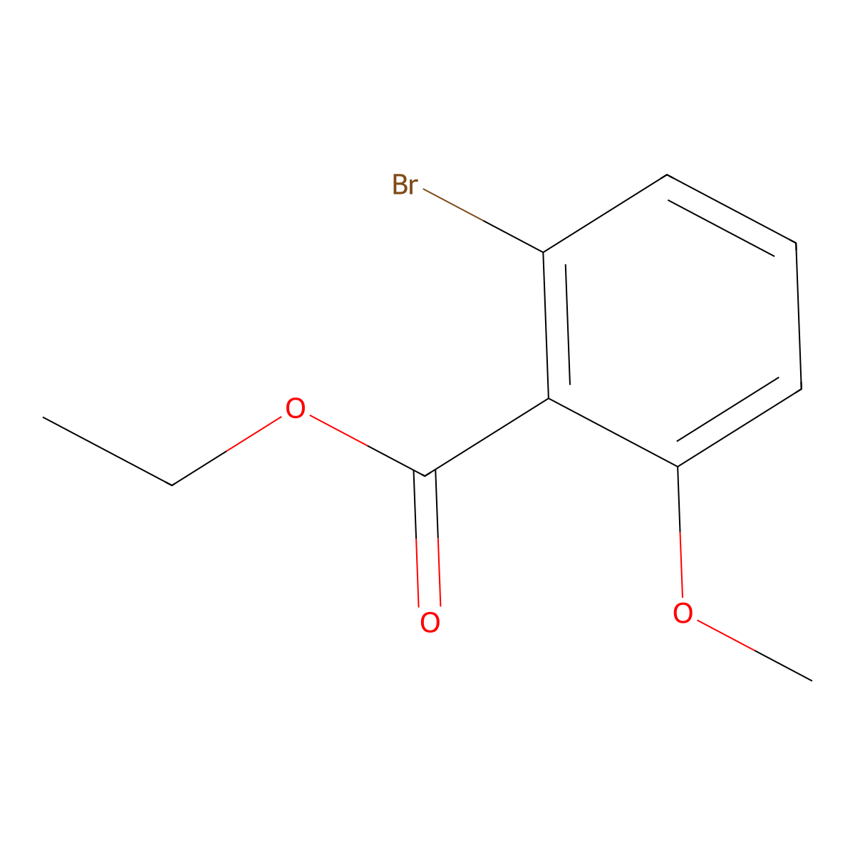 Ethyl 2-bromo-6-methoxybenzoate molecular structure, CAS 1214387-55-9