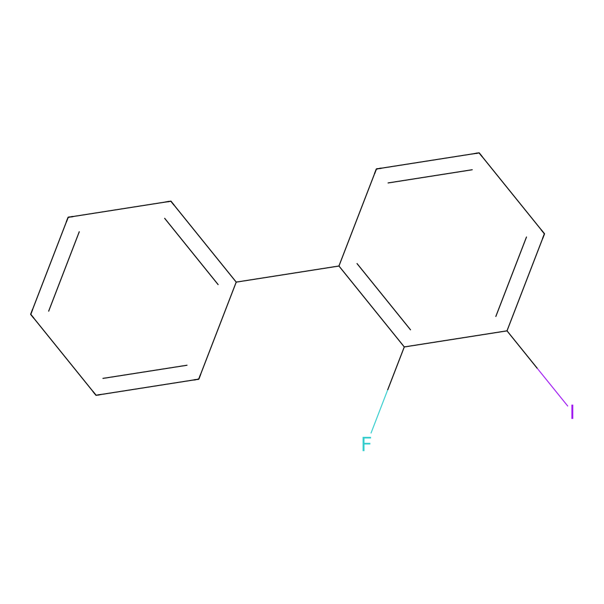 2-Fluoro-3-iodo-1,1'-biphenyl molecular structure, CAS 1214387-56-0