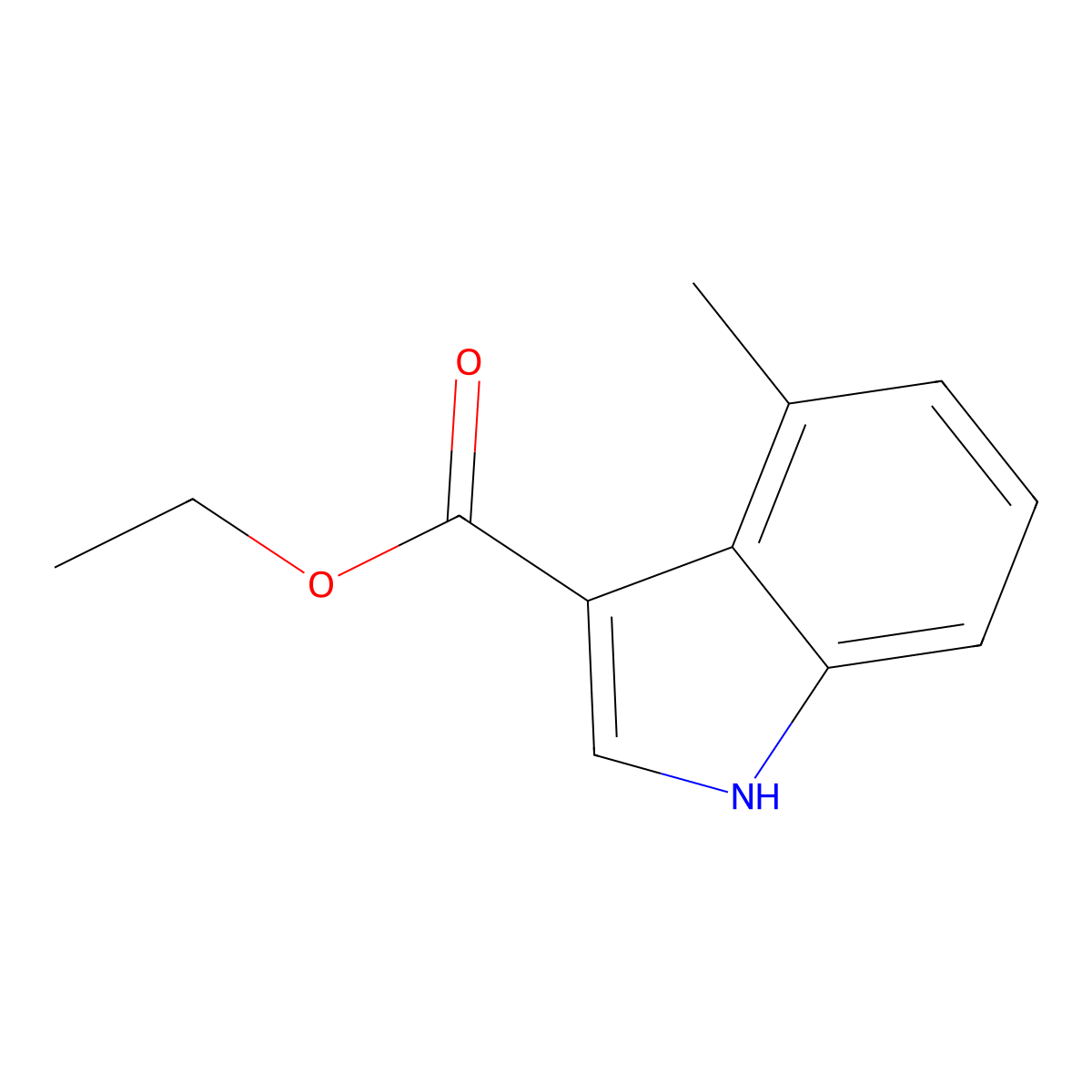 Ethyl 4-Methylindole-3-carboxylate molecular structure, CAS 1214387-63-9