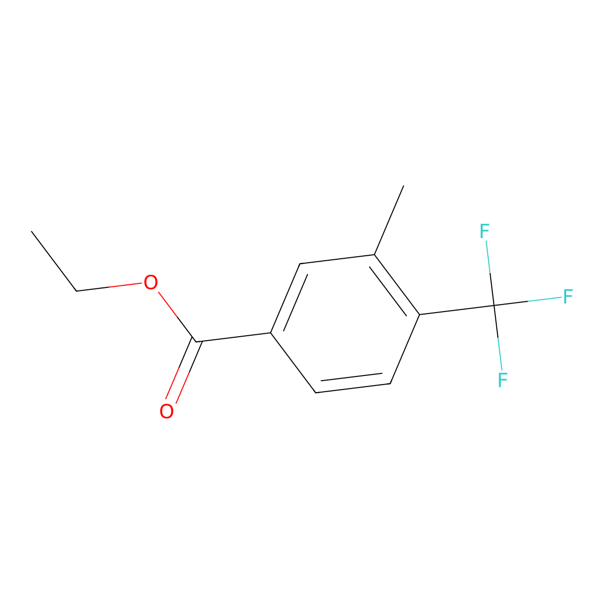 Ethyl 3-methyl-4-(trifluoromethyl)benzoate molecular structure, CAS 1214387-66-2