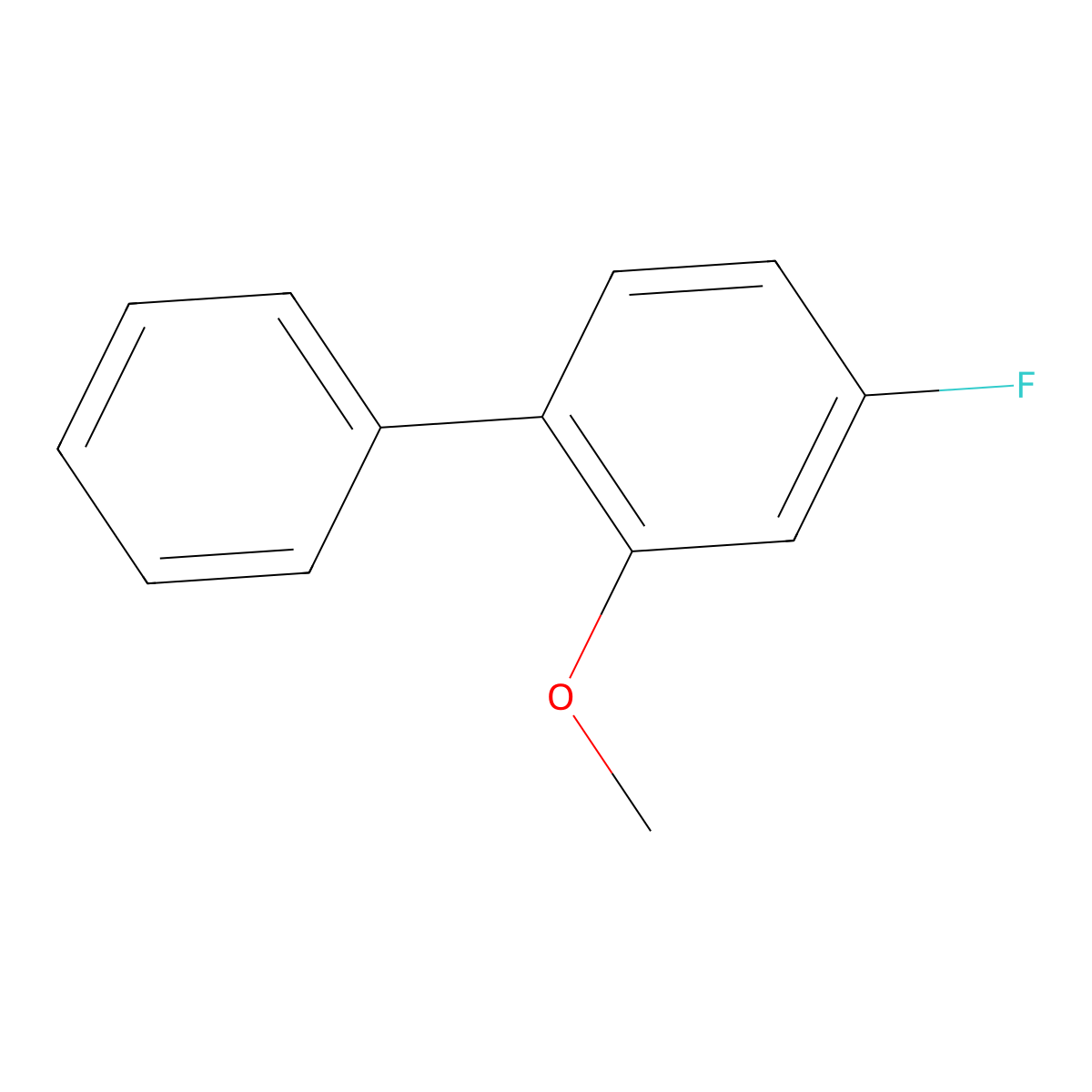 4-Fluoro-2-methoxybiphenyl molecular structure, CAS 1214387-67-3