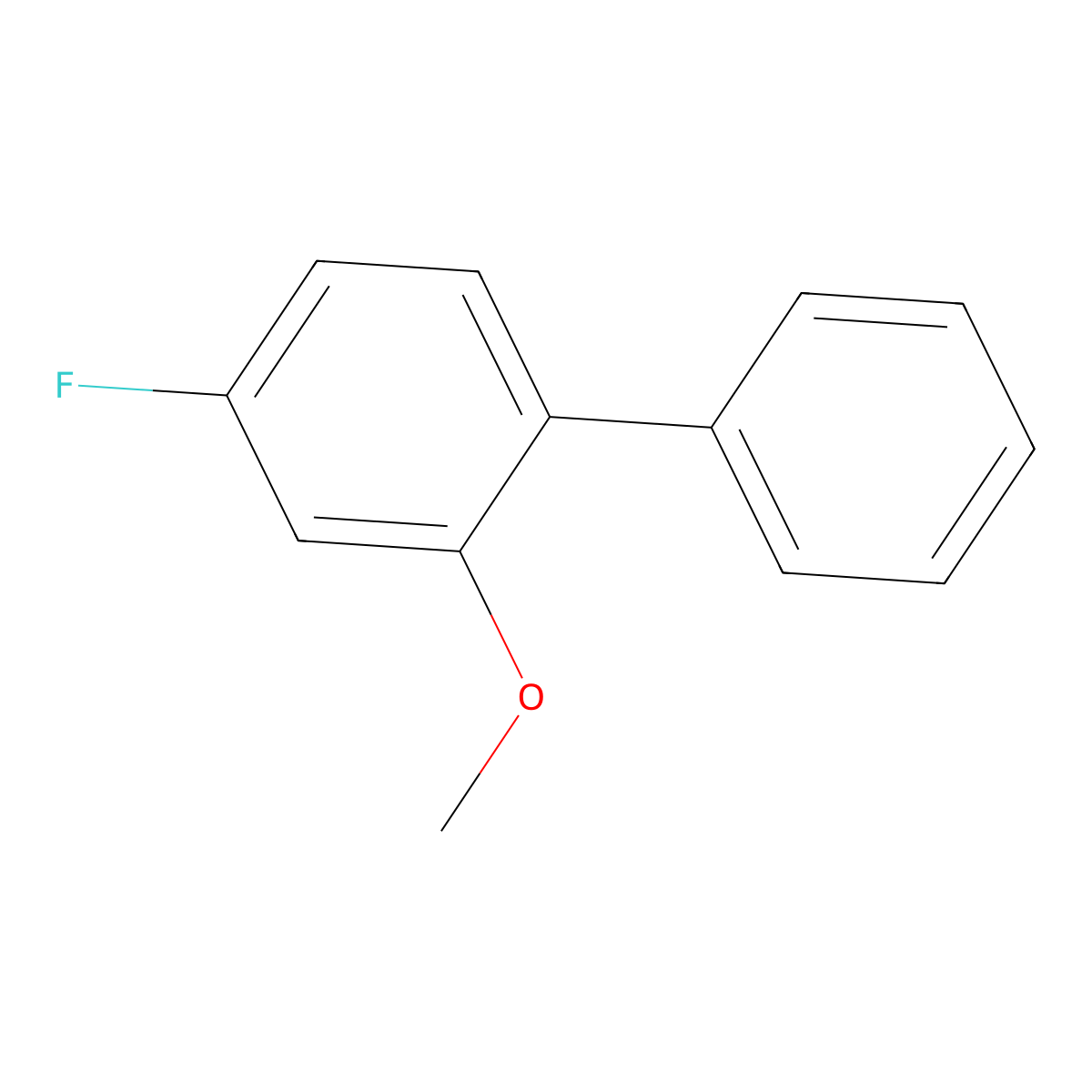 4-Fluoro-2-methoxybiphenyl molecular structure, CAS 1214387-67-3