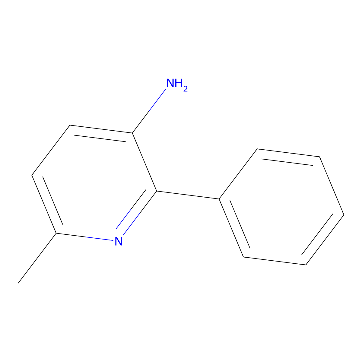 6-Methyl-2-phenylpyridin-3-amine molecular structure, CAS 1214387-73-1