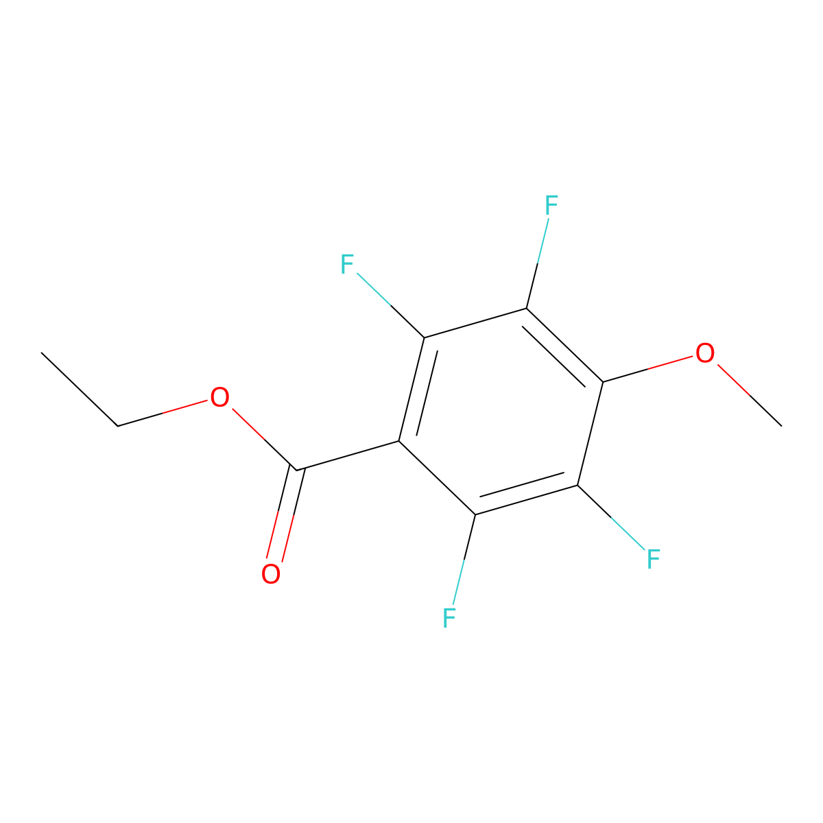 Ethyl 2,3,5,6-tetrafluoro-4-methoxybenzoate molecular structure, CAS 1214387-74-2