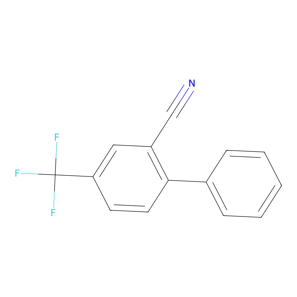 4-(Trifluoromethyl)[1,1'-biphenyl]-2-carbonitrile molecular structure, CAS 1214388-03-0