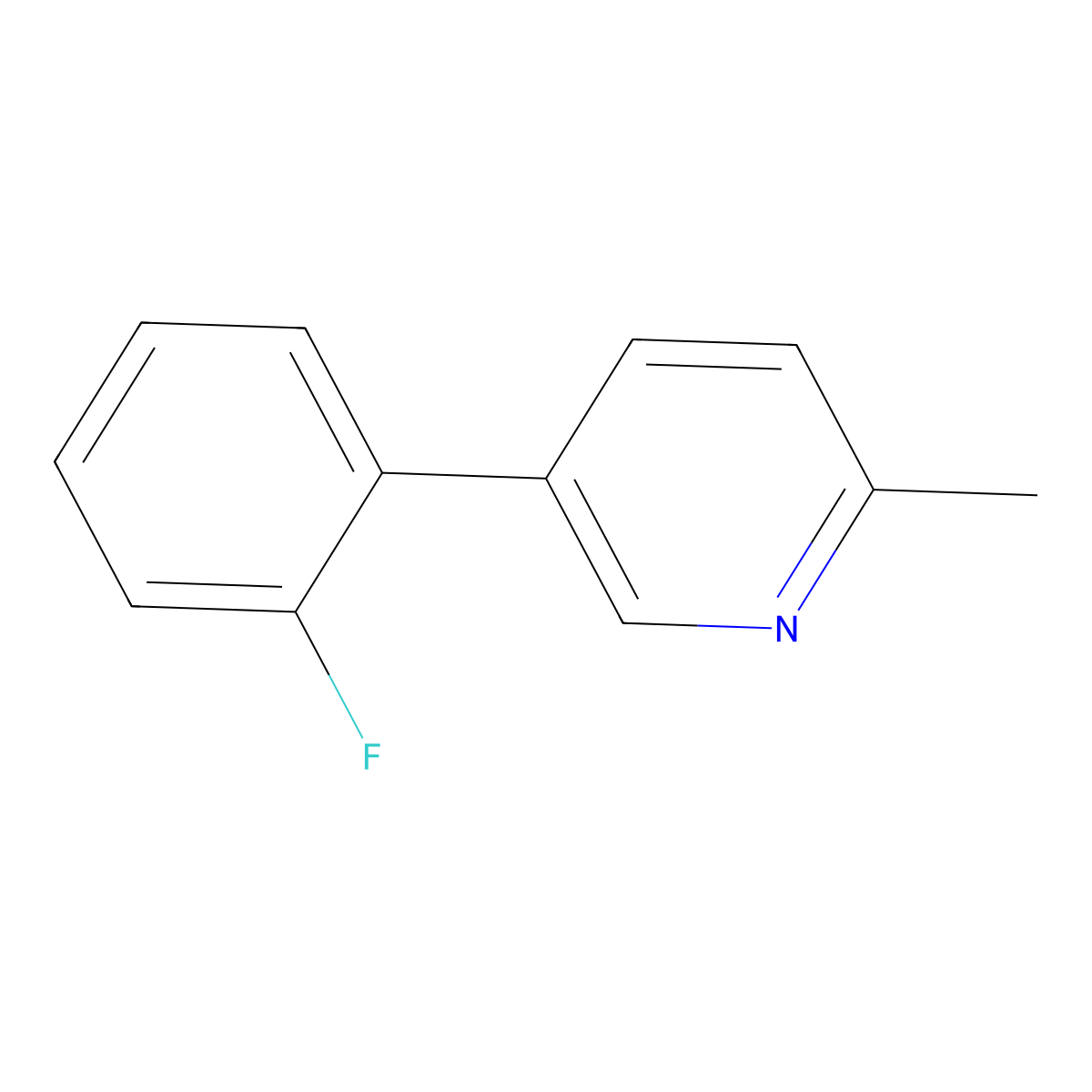 5-(2-Fluorophenyl)-2-methylpyridine molecular structure, CAS 1214388-18-7