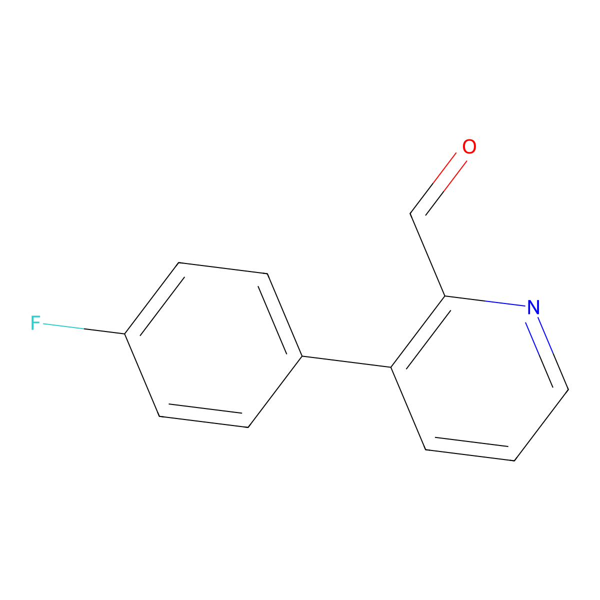 3-(4-Fluorophenyl)picolinaldehyde molecular structure, CAS 1214388-24-5